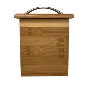 Light Coloured Wooden Cafe Coffee Canister